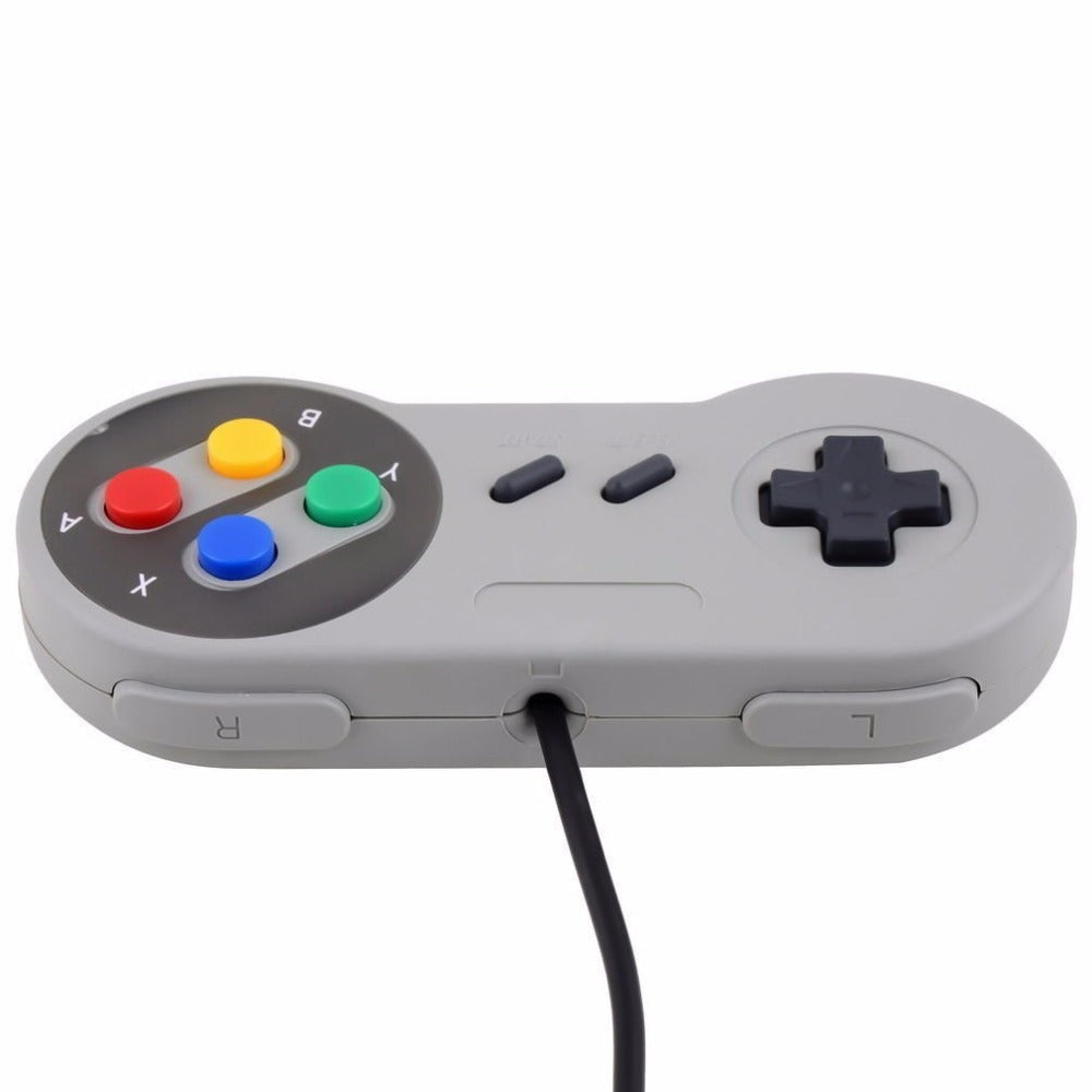 Nintendo SNES Wired Controller Replacement Coloured Buttons