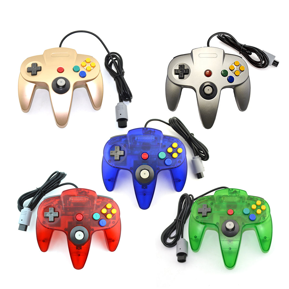 Nintendo 64 Transparent Wired Controller Replacement Multi Color