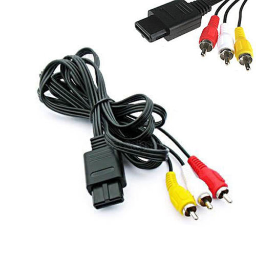 1.8M AV RCA Cable Audio Video for Nintendo 64, Super Nintendo Entertainment System, Gamecube (N64, SNES, GC)