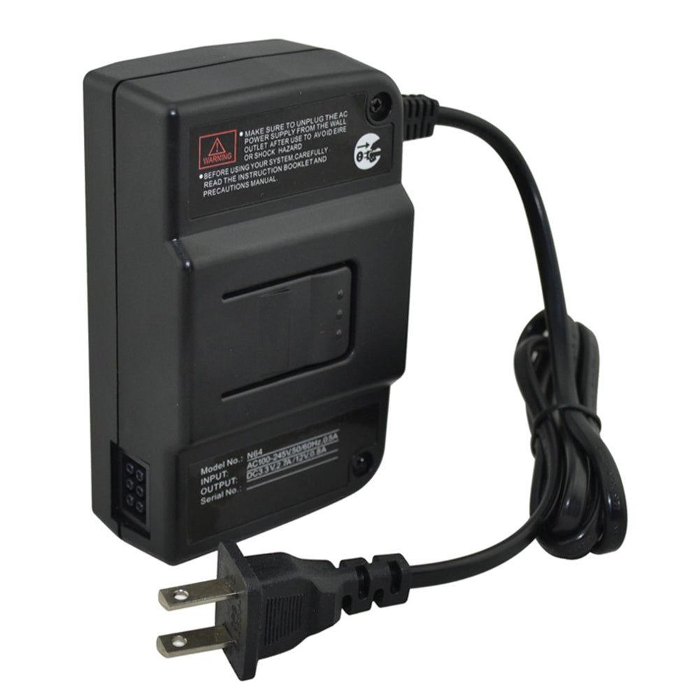 Nintendo 64 Replacement AC Adapter Power Supply US/EU/AU/UK Plug